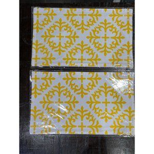 Frog Hill Designs Yellow Ethnic Rectangle Pillow Covers, Set of 2 NWT